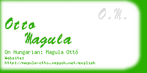 otto magula business card